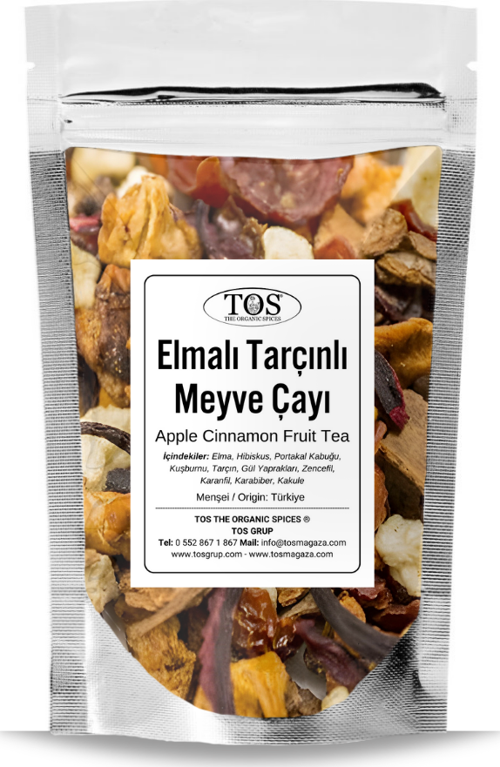 Elmalı Tarçınlı Meyve Çayı 100 gr (1. Kalite) Apple Cinnamon Fruit Tea