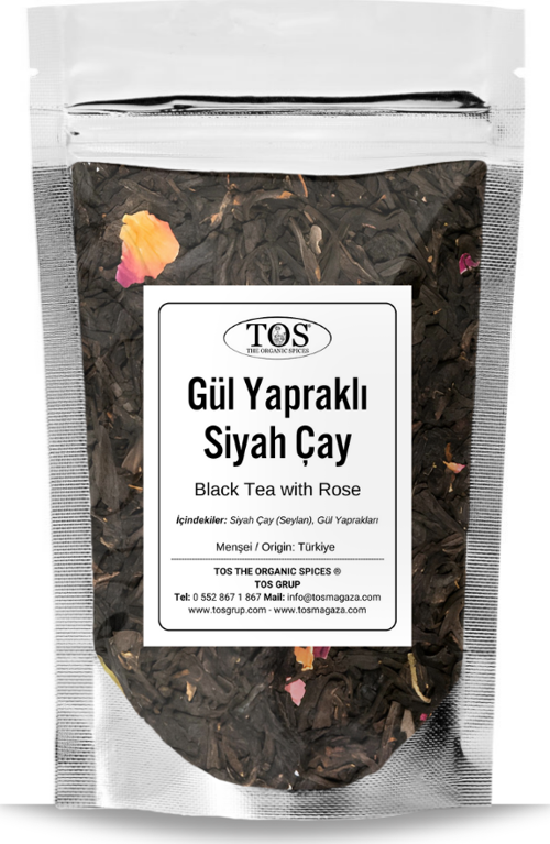 Güllü Siyah Çay 250 gr (1. Kalite) Rose Black Tea