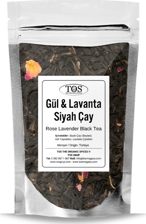 Gül Lavanta Siyah Çay 250 gr (1. Kalite) Rose Lavender Black Tea