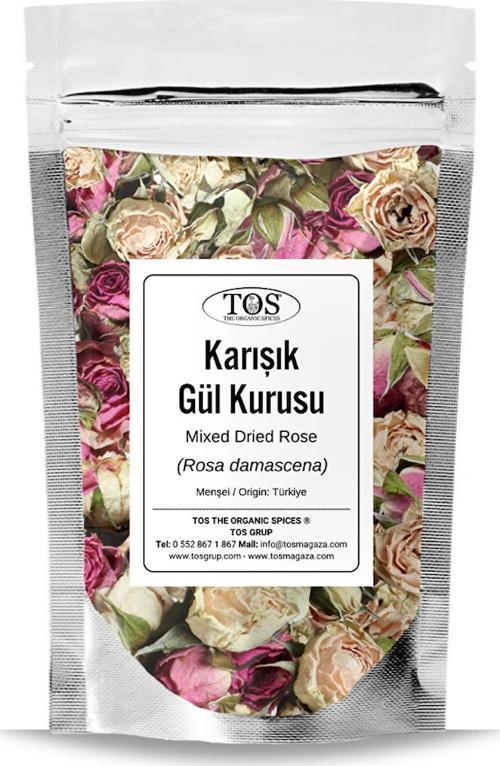 Karışık Gül Kurusu 100 gr (1. Kalite) Rosa damascena / Mixed Dried Rose