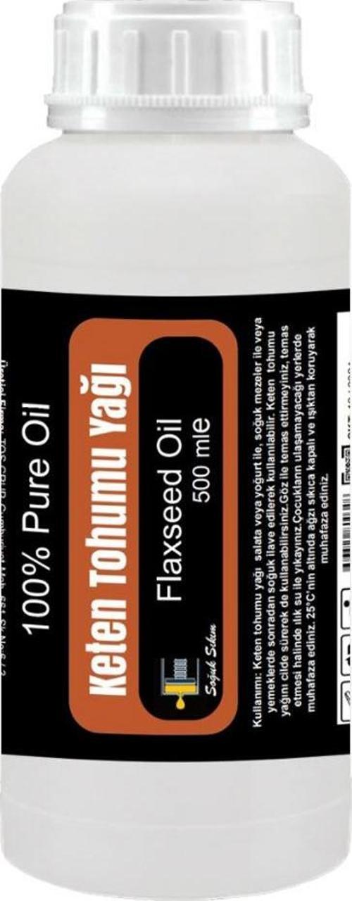 Keten Tohumu Yağı 500 ml Soğuk Sıkım / Flaxseed Oil, Cold Pressed