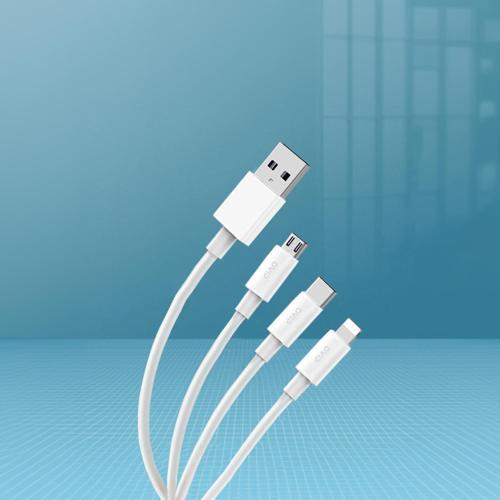 L37 3in1 Lightning, Type-C, Micro Çıkışlı Hızlı Data ve Şarj Kablosu