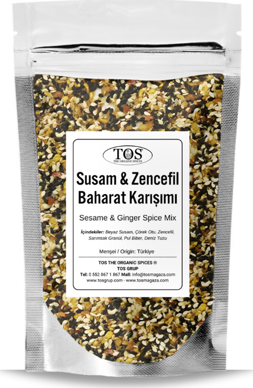 Kızarmış Susam & Zencefil Baharat Karışımı 500 gr Toasted Sesame & Ginger Spice - Premium Quality