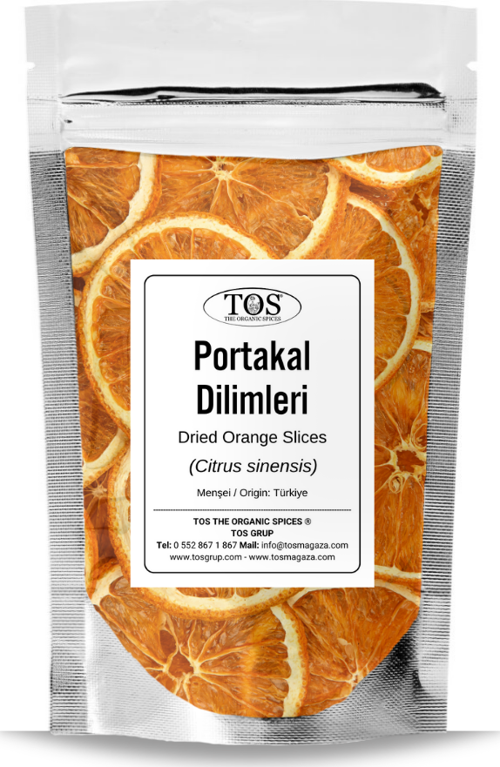 Kurutulmuş Portakal Dilimleri 500 gr (1. Kalite) Citrus sinensis / Dried Orange Slices