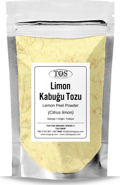 Limon Kabuğu Tozu 500 gr (1. Kalite) Citrus limon / Lemon Peel Powder