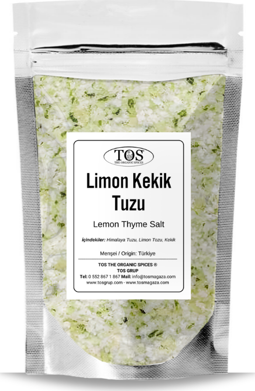 Limon Kekik Tuzu 500 gr (1. Kalite) Lemon Thyme Salt