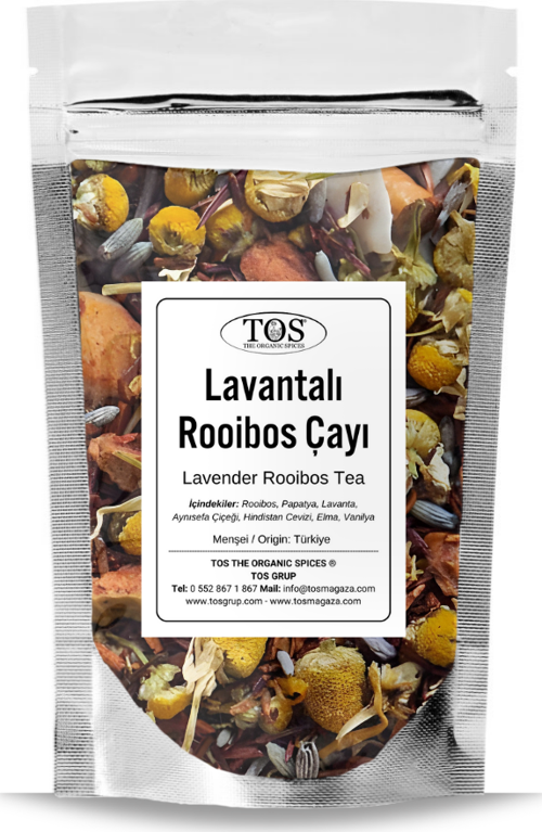 Lavantalı Rooibos Çayı 250 gr (1. Kalite) Lavender Rooibos Tea