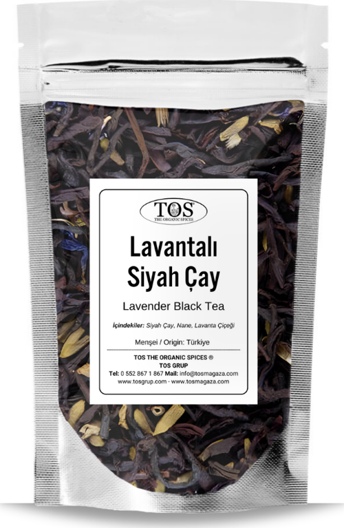 Lavantalı Siyah Çay 250 gr (1. Kalite) Lavender Black Tea