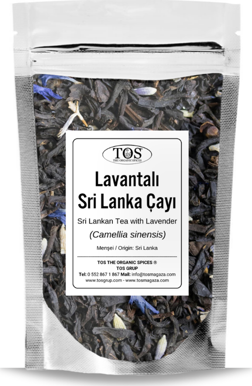 Lavantalı Sri Lanka Çayı 250 gr (1. Kalite) Lavender Sri Lankan Tea, Premium Quality