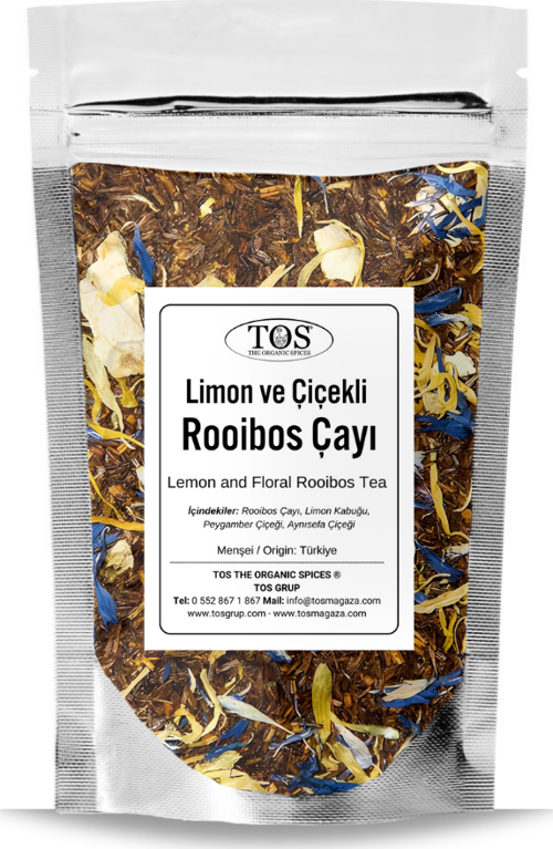 Limon ve Çiçekli Rooibos Çayı 40 gr (1. Kalite) Lemon and Floral Rooibos Tea