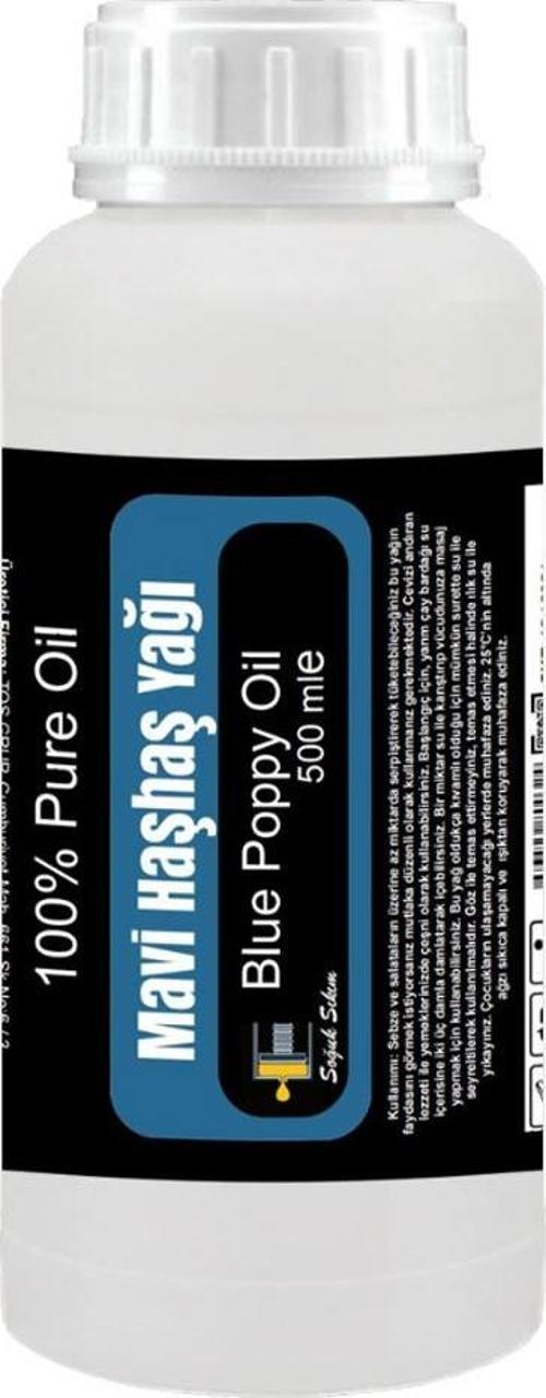 Mavi Haşhaş Yağı 500 ml Soğuk Sıkım / Blue Poppy Seed Oil, Cold Pressed