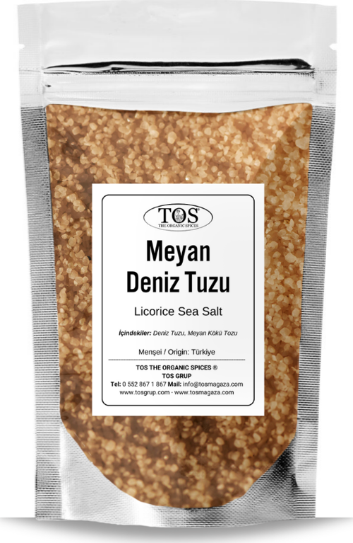 Meyan Deniz Tuzu 500 gr (1. Kalite) Licorice Sea Salt