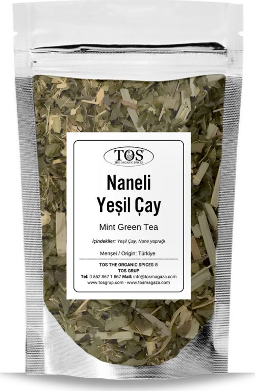 Naneli Yeşil Çay 100 gr (1. Kalite) Mint Green Tea