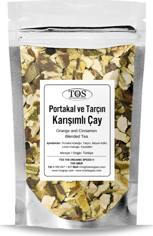Portakal ve Tarçın Karışımlı Çay 100 gr (1. Kalite) Orange and Cinnamon Tea Blend