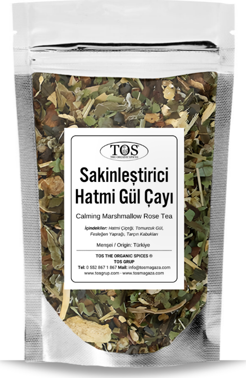 Sakinleştirici Hatmi Gül Çayı 250 gr (1. Kalite) Soothing Marshmallow Rose Tea