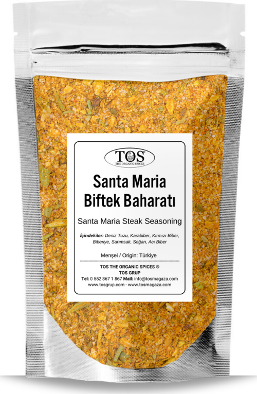 Santa Maria Biftek Baharatı 250 gr Santa Maria Steak Spice Blend - Premium Kalite | Baharat Karışımı