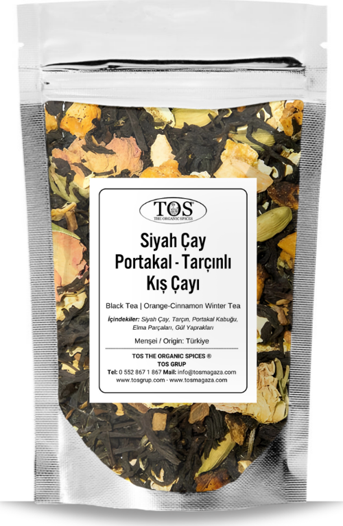 Siyah Çay | Portakal - Tarçınlı Kış Çayı 250 gr (1. Kalite) Black Tea | Orange - Cinnamon Winter Tea