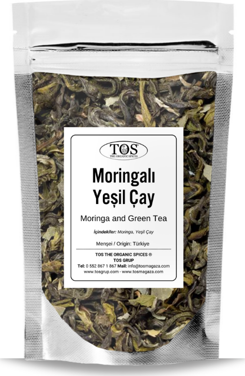 Süper Moringa ve Yeşil Çay 250 gr (1. Kalite) Super Moringa and Green Tea