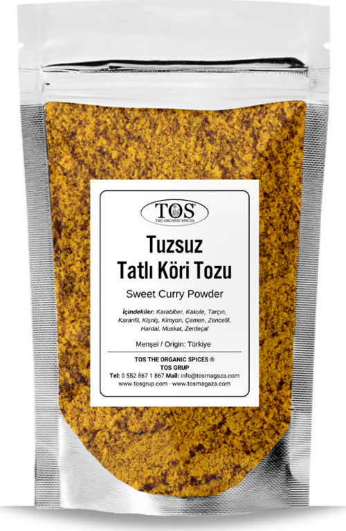 Tuzsuz Tatlı Köri Tozu 500 gr Salt-Free Sweet Curry Powder - Premium Quality | Baharat Karışımı