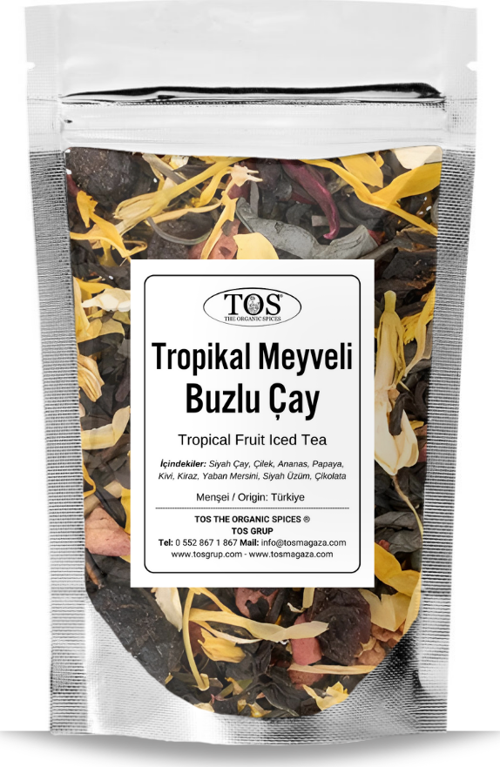 Tropikal Meyveli Buzlu Çay 250 gr (1. Kalite) Tropical Fruit Iced Tea