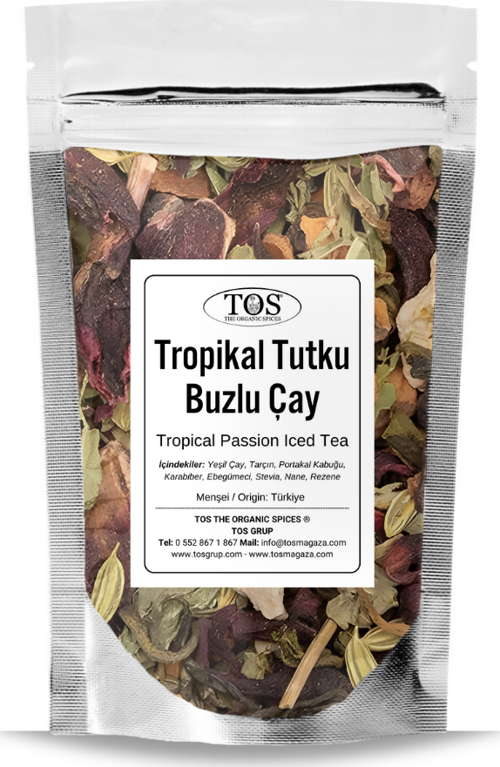 Tropikal Tutku Buzlu Çay 100 gr (1. Kalite) Tropical Passion Iced Tea