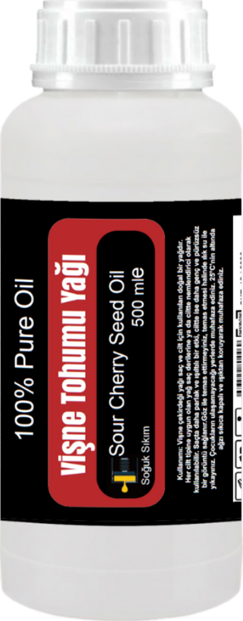 Vişne Çekirdeği Yağı 500 ml Soğuk Sıkım / Cherry Seed Oil, Cold Pressed