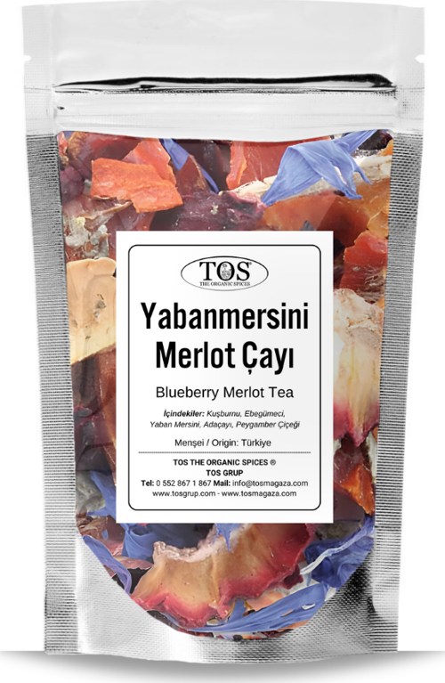 Yabanmersini Merlot Çayı 40 gr (1. Kalite) Blueberry Merlot Tea