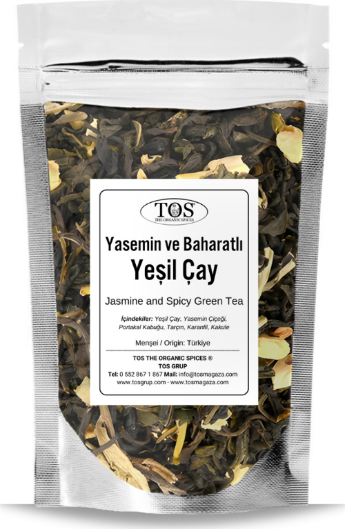 Yasemin ve Baharatlı Yeşil Çay 100 gr (1. Kalite) Jasmine and Spiced Green Tea
