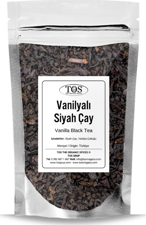 Vanilyalı Siyah Çay 250 gr (1. Kalite) Vanilla Black Tea