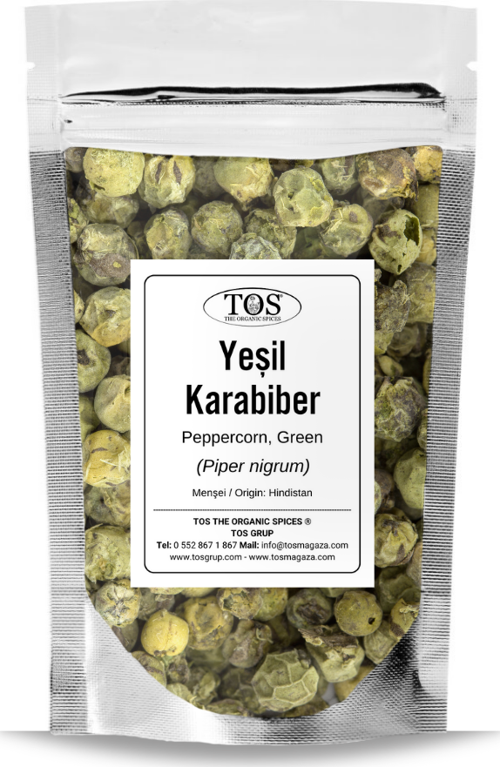 Yeşil Karabiber Bütün 100 gr (1. Kalite) Piper nigrum / Peppercorn, Green Whole