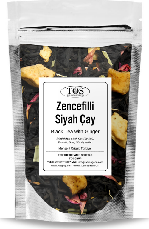 Zencefilli Siyah Çay 250 gr (1. Kalite) Ginger Black Tea