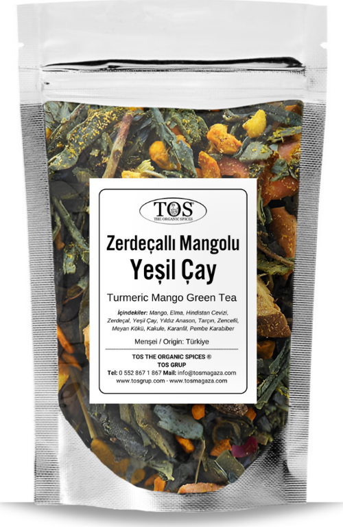 Zerdeçallı Mangolu Yeşil Çay 100 gr (1. Kalite) Turmeric Mango Green Tea