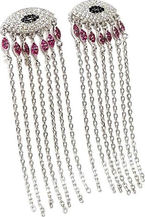 Italyan tasarimi Göz figurlu.modern 925 ayar gümüş lüks kupe