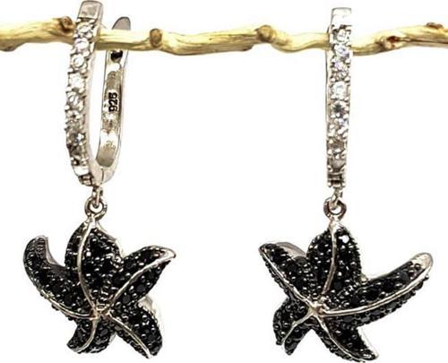 Deniz Yıldızı Figürlü Gümüş Bayan Küpe