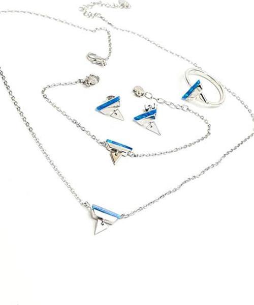 Opal taşlı 925 ayar gümüş opal set takım