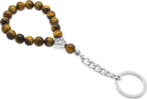 Kaplangözü Doğaltaş-Çelik Kombinli Tesbih Anahtarlık