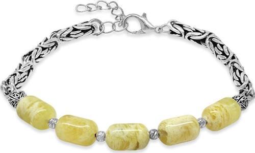 Kararmaz Metal Kral Zincirli Kapsül Kesim King Seccer Damla Kehribar Erkek Bileklik