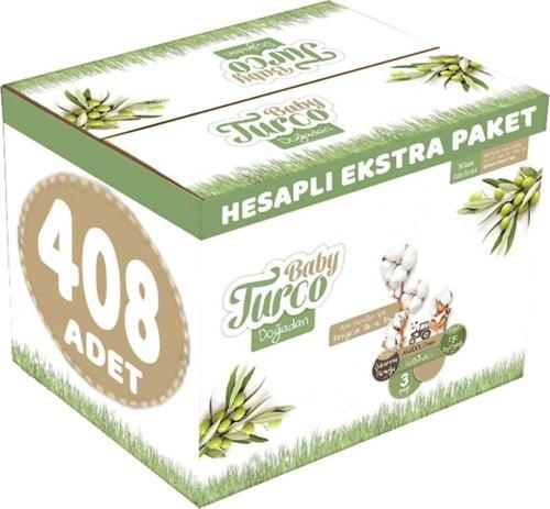 Bebek Bezi Doğadan Beden:3 5-9Kg Midi 408 Adet