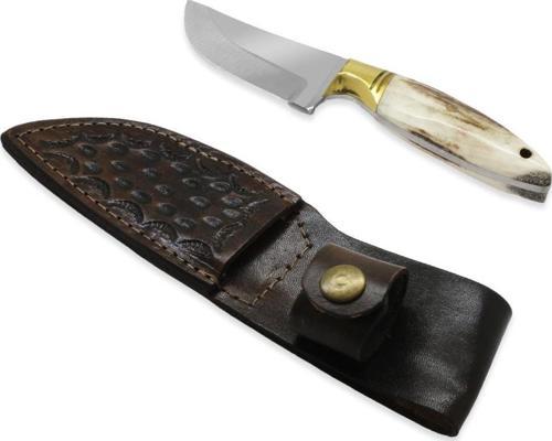 Özel Kutulu Geyik Boynuzu Kabzalı Mini Barınlı Kişiye Özel İsim Yazılı 4116 Çelik Avcı/Kamp Bıçağı