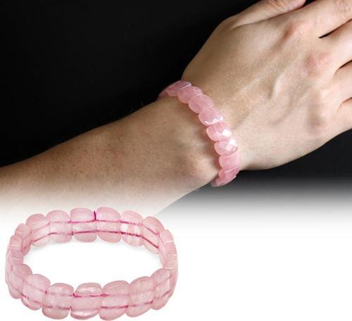Pembe Kuvars Doğaltaş Rolex Erkek Bileklik