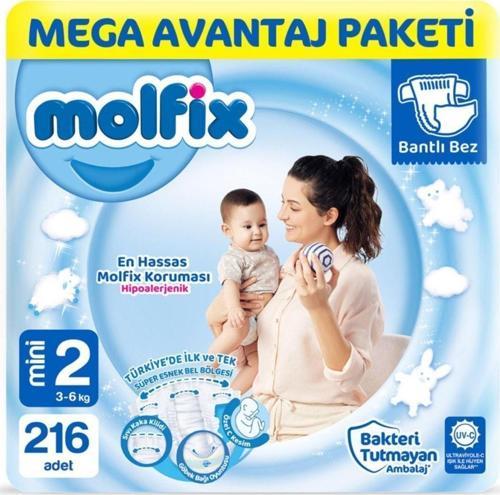 Bebek Bezi 2 Beden Mini Mega Avantaj Paketi 216 Adet