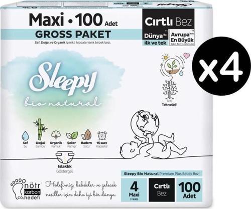 Bio Natural 4 Numara Maxi 400'Lü Bebek Bezi