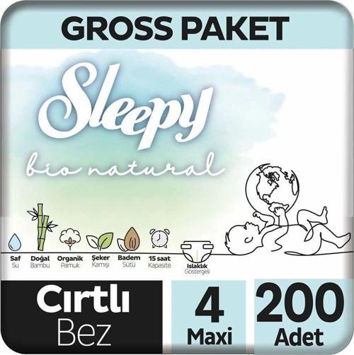 Bio Natural Bebek Bezi 4 Numara Maxi 200'Lü