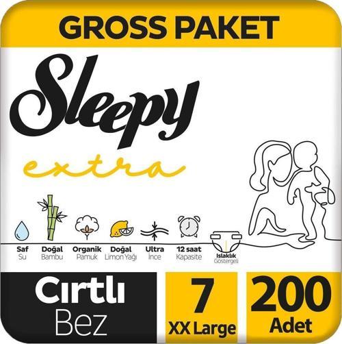 Extra Bebek Bezi Gross Paket 7 Beden 100X2 200 Adet