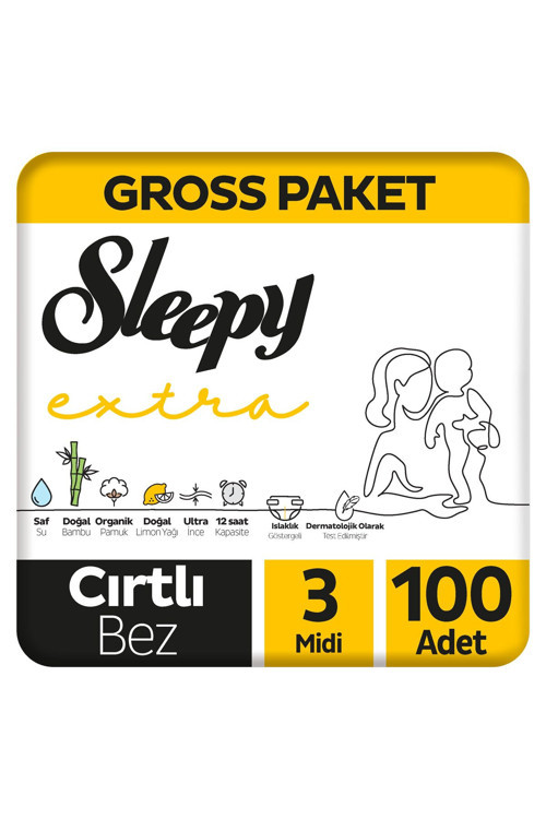 Extra Günlük Aktivite Gross Paket Bebek Bezi 3 Numara Midi 100 Adet