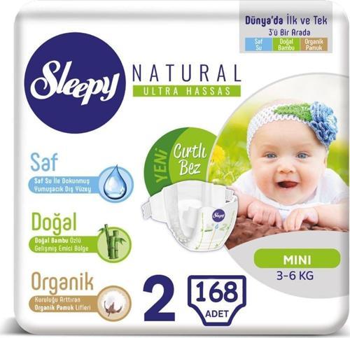 Natural Bebek Bezi 2 Numara 168 Adet