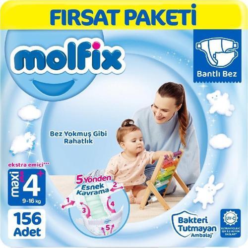 Bebek Bezi 4+ Beden Fırsat Paketi 52x3 156 Adet