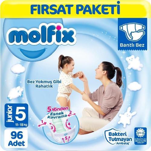 Bebek Bezi 5 Beden Fırsat Paketi 48x2 96 Adet