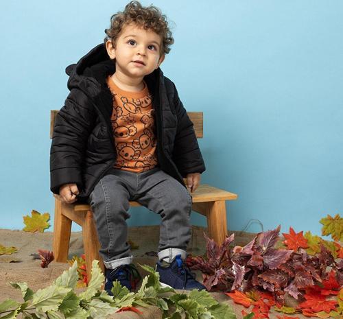 HelloBaby Basic Kulaklı Kapüşonlu Mont Erkek Bebek