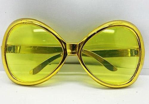 Yeşilçam Temalı Parti Gözlüğü Gold Renk 7x16 cm
